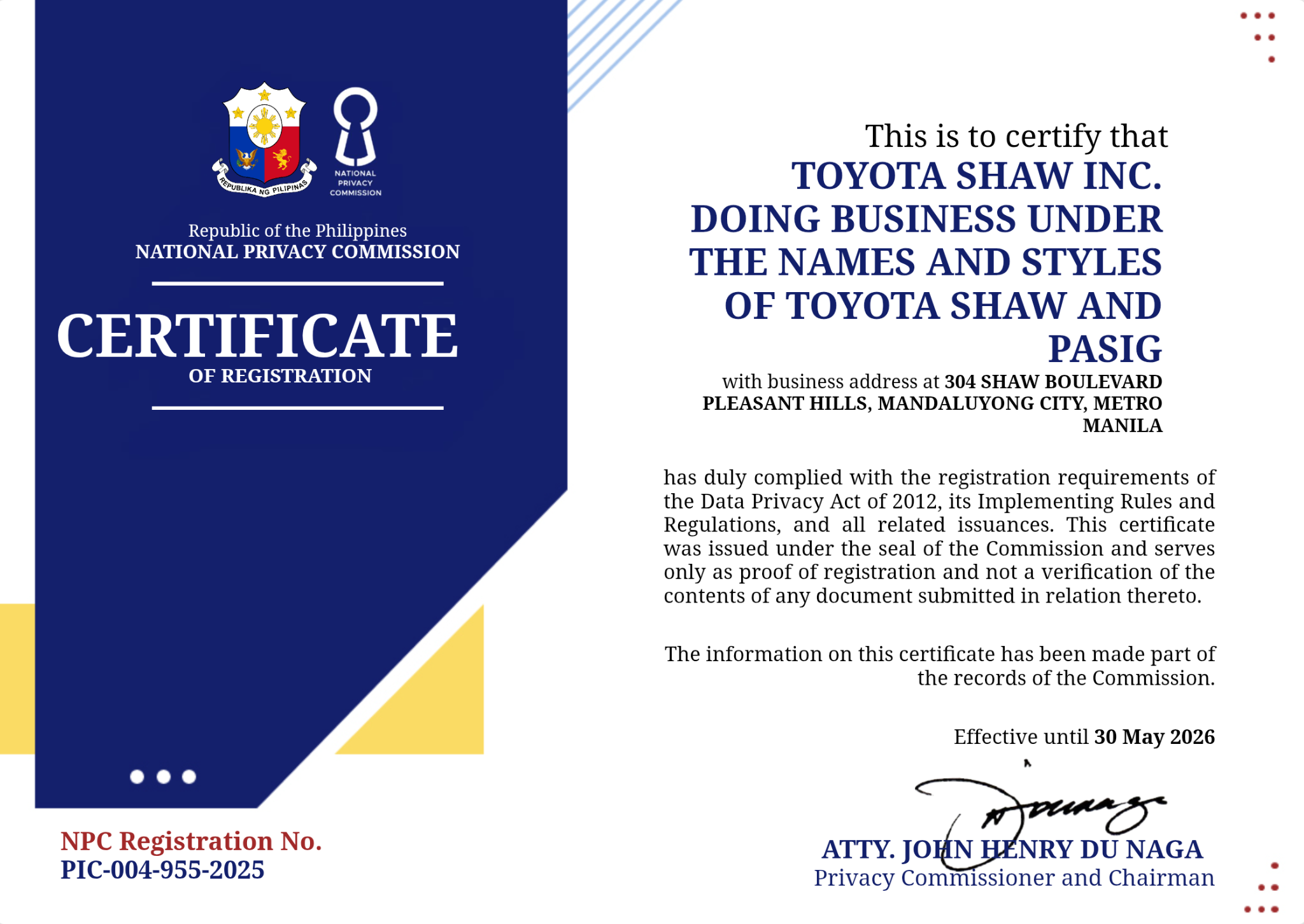 RegistrationCert